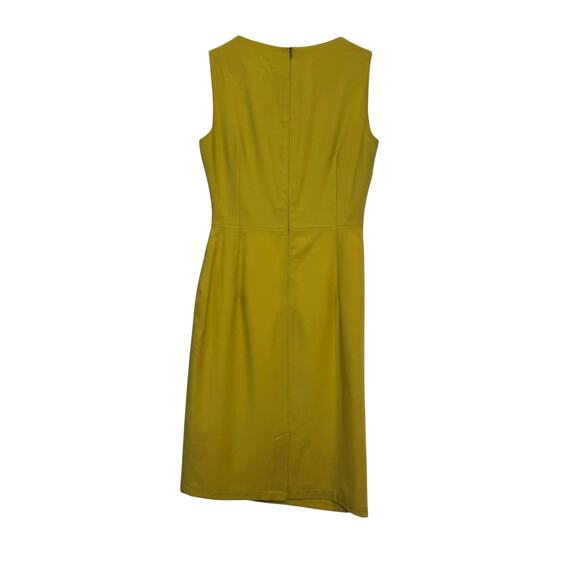 Cara Lotti Paris Green Shift Dress Size 8 Sleeveless Lime Sheath Career Work - Picture 2 of 8